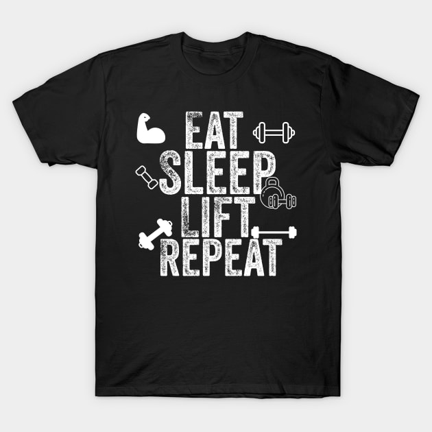 eat sleep lift repeat T-Shirt by Design stars 5